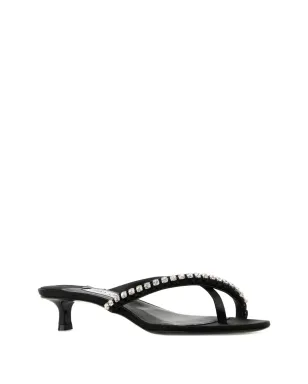 Jimmy Choo ラインストーン装飾ヒールサンダル - ブラック - サムネイル2