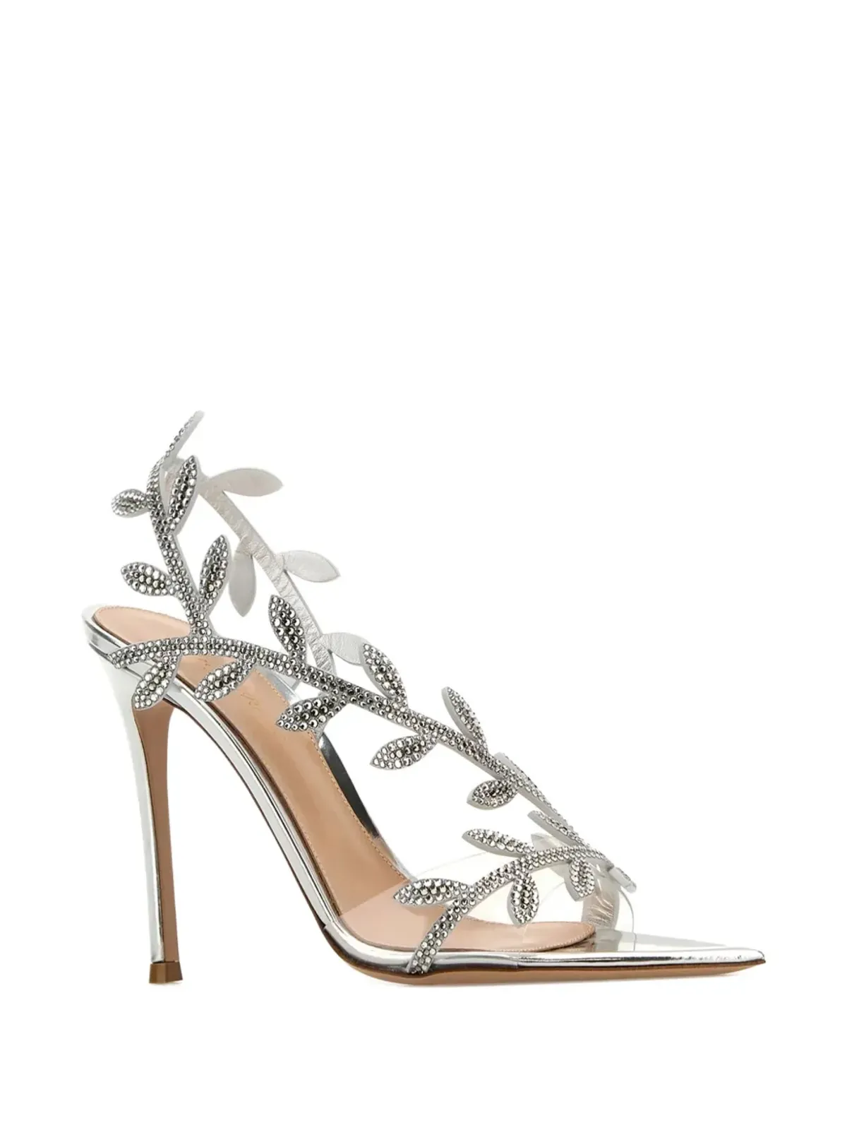 Gianvito Rossi クリスタルリーフ レザー サンダル - 画像2