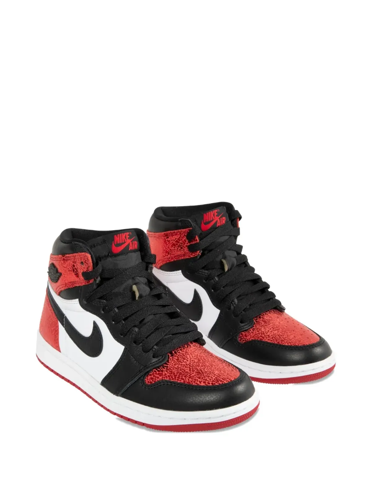 Jordan エアジョーダン 1 レトロ ハイトップ レザー スニーカー - レッド - 画像2