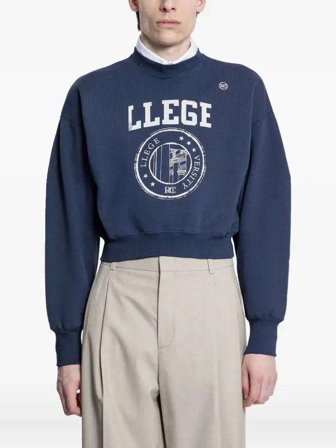 RECTO Recto Llege-logo クロップドスウェットシャツの商品画像