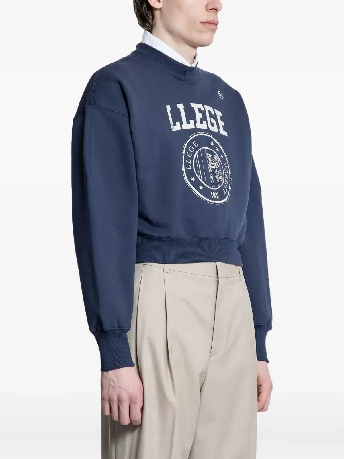 Recto Llege-logo クロップドスウェットシャツ - 画像3