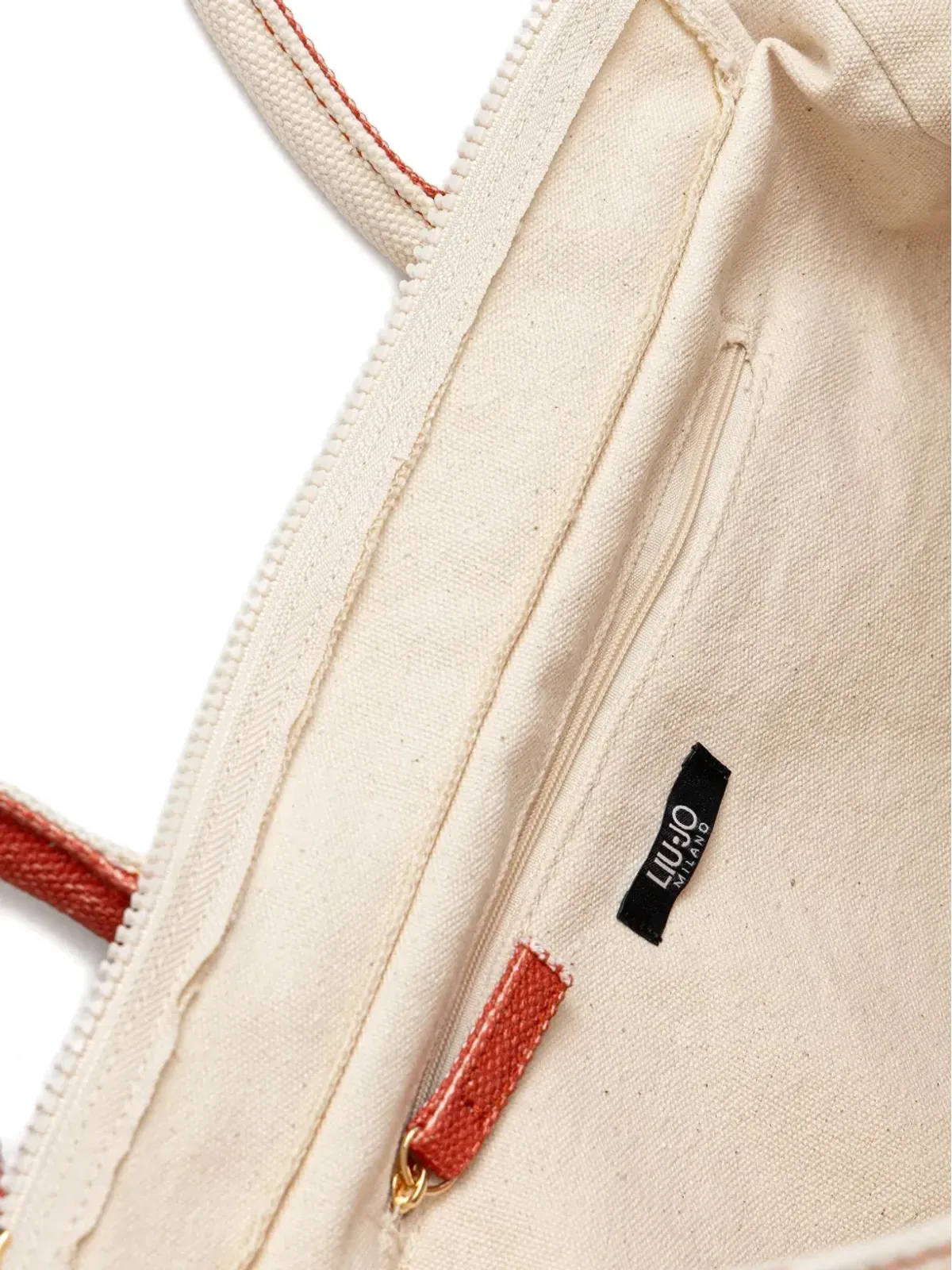 LIU JO ストライプ柄刺繍 トートバッグ - 画像4