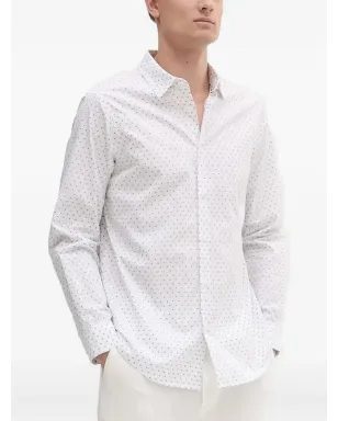 Armani Exchange マイクロドットプリントシャツ - White - サムネイル1
