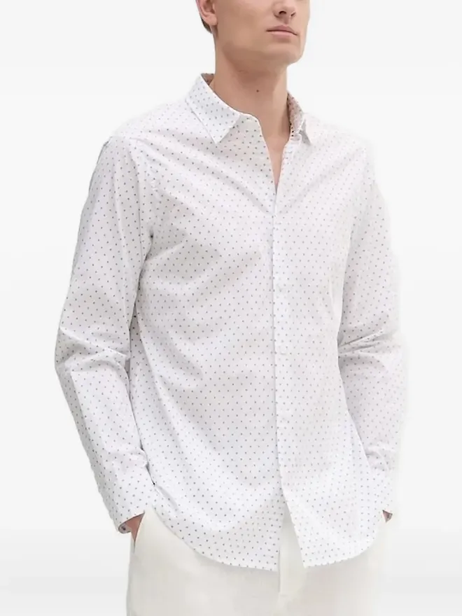 Armani Exchange Armani Exchange マイクロドットプリントシャツ - Whiteの商品画像