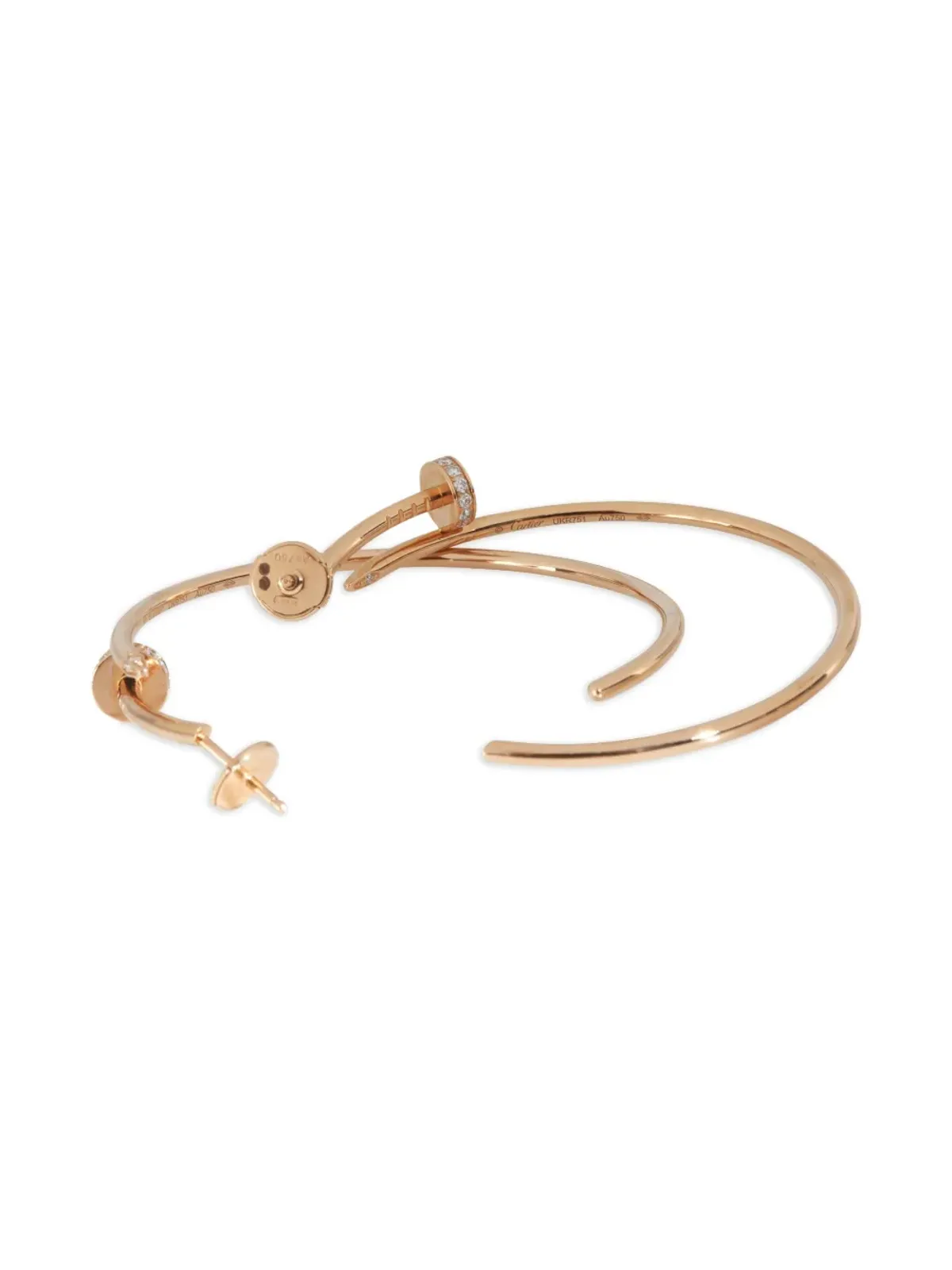 Cartier ジュスト・アン・クルー フープピアス - 画像3