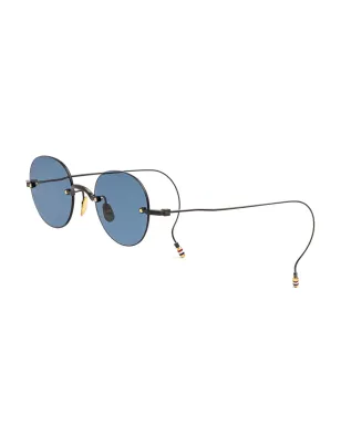Thom Browne Eyewear ラウンドフレーム メタルサングラス - サムネイル2
