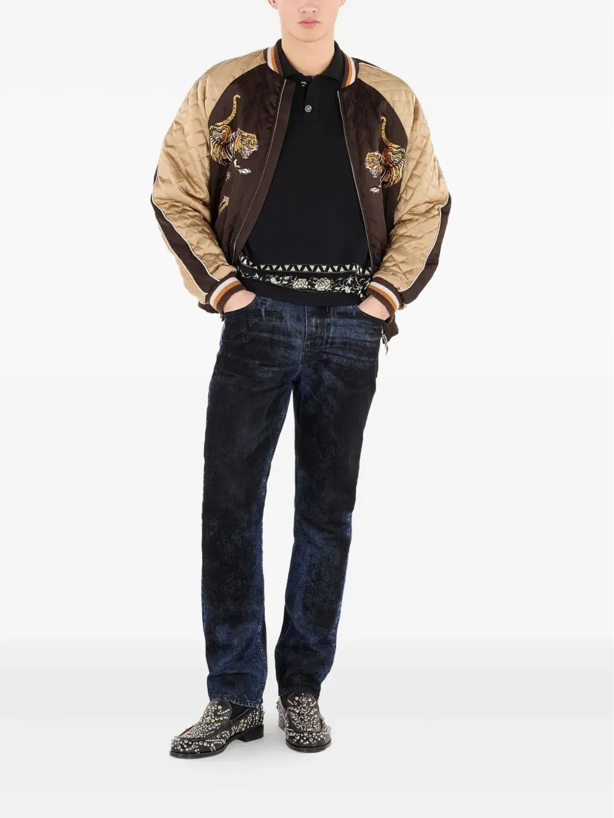 Roberto Cavalli コントラスト・フェードジーンズ - 画像2