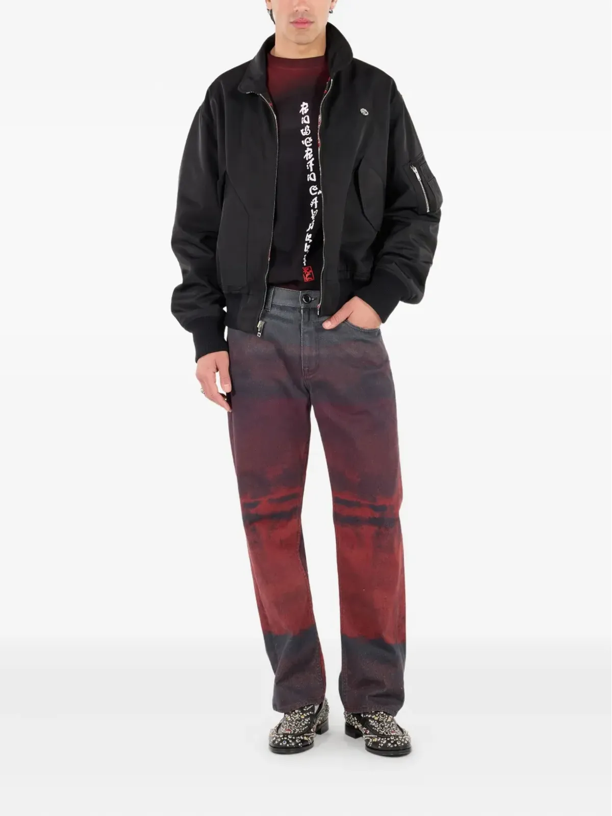 Roberto Cavalli 染色風ジーンズ - レッド - 画像2