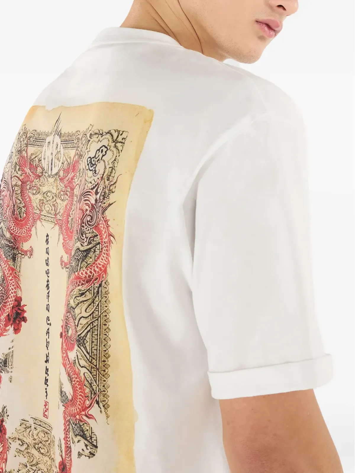Roberto Cavalli ドラゴンプリントTシャツ - 画像5