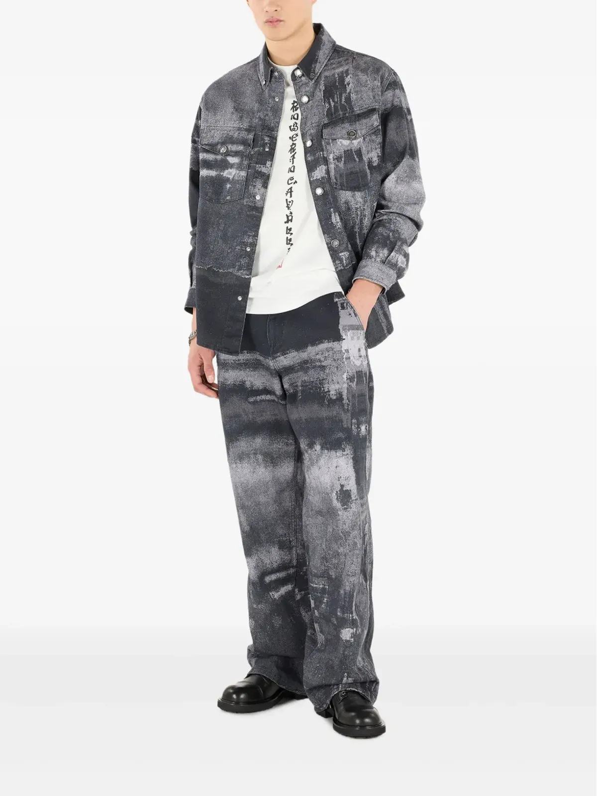Roberto Cavalli ドラゴンプリントTシャツ - 画像2