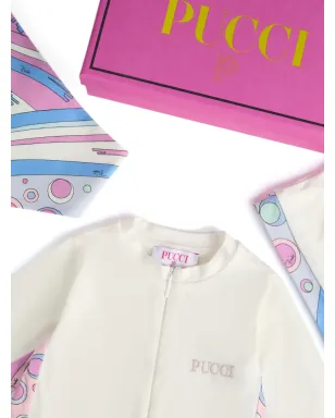 PUCCI Junior Fontane-print ジップアップ ロンパースセット - サムネイル4