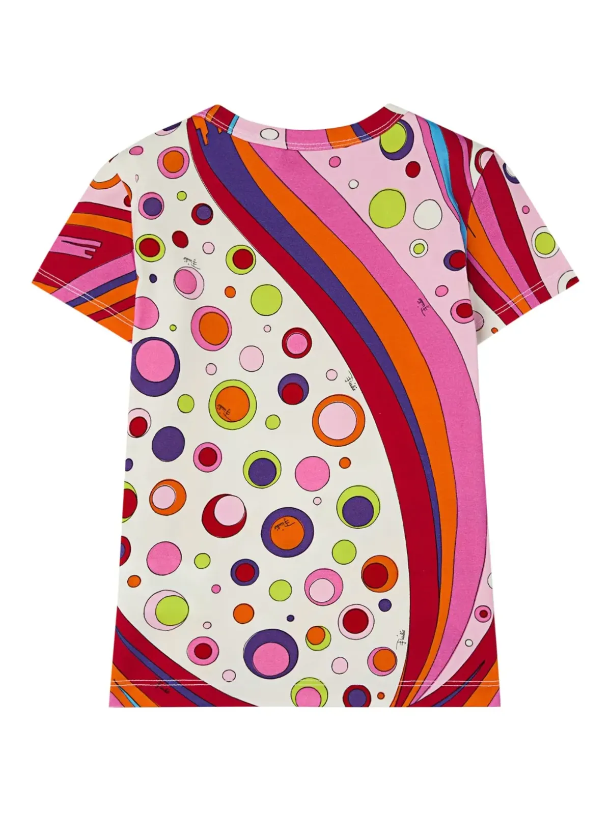 PUCCI Junior Fontane柄の半袖Tシャツ ホワイト - 画像2