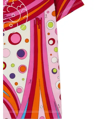 PUCCI Junior Fontane柄の半袖Tシャツ ホワイト - サムネイル3