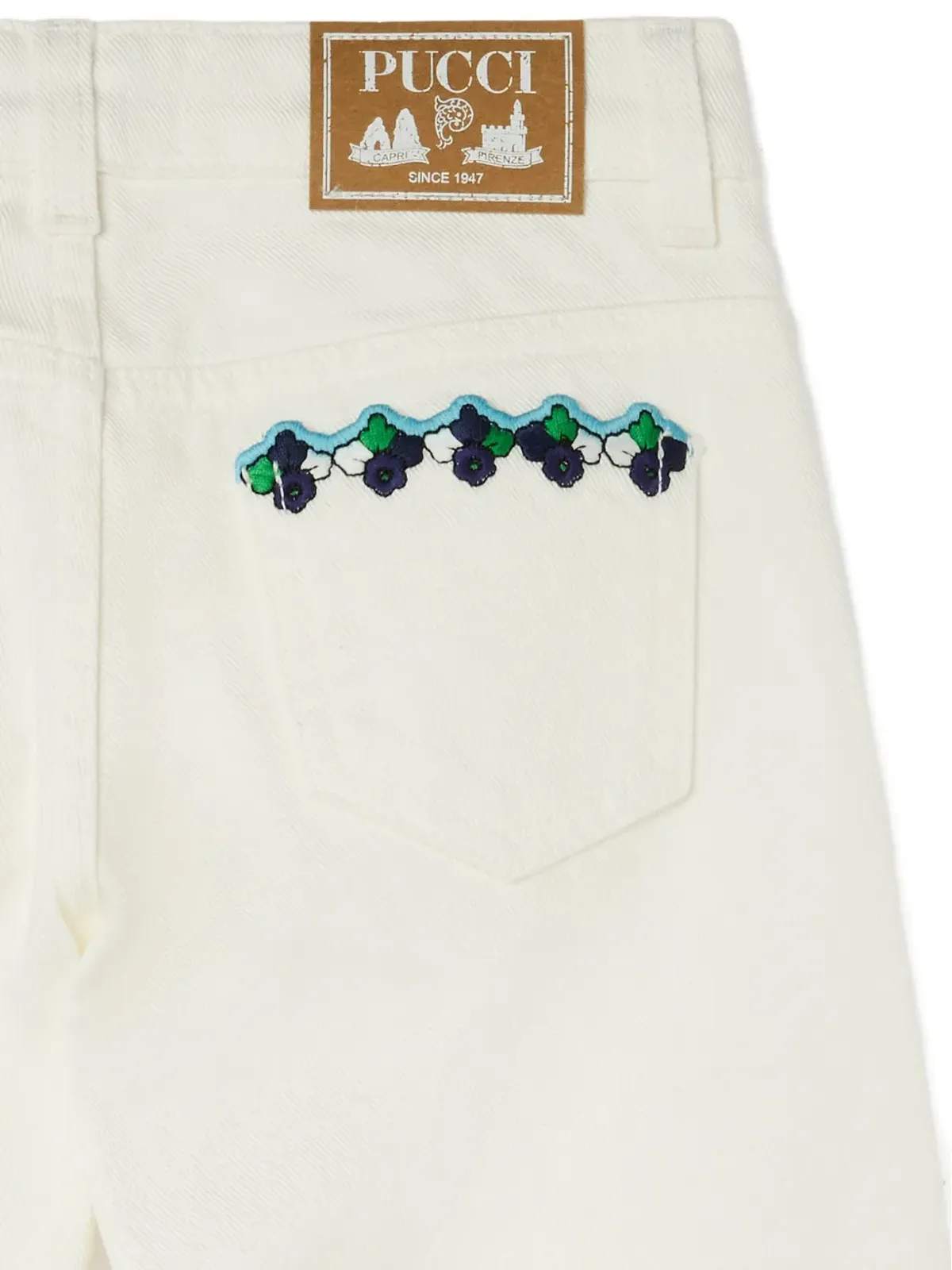 PUCCI Junior 刺繍ポケットジーンズ - 画像3