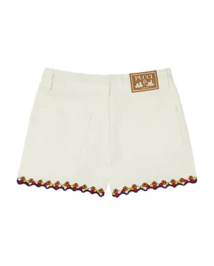 PUCCI Junior 刺繍ヘム デニムショーツ - サムネイル2