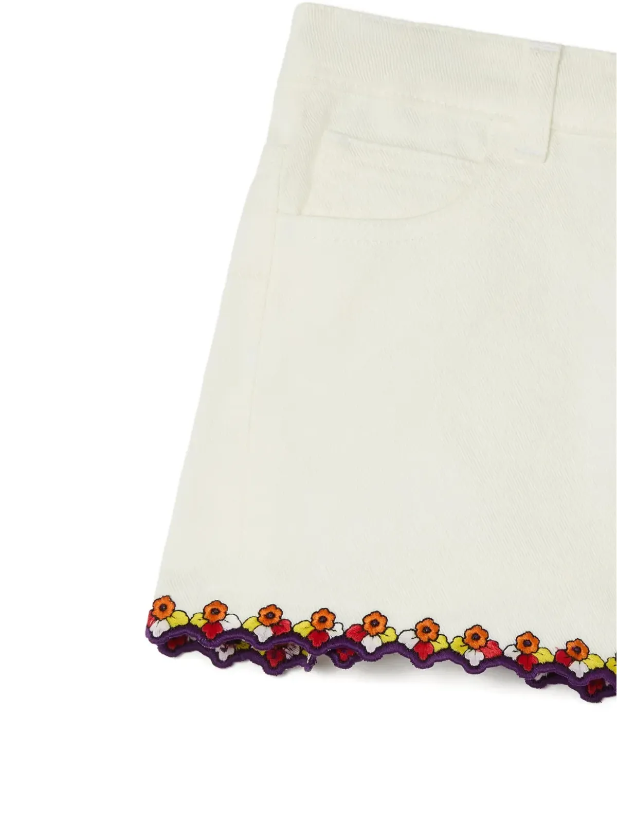 PUCCI Junior 刺繍ヘム デニムショーツ - 画像3