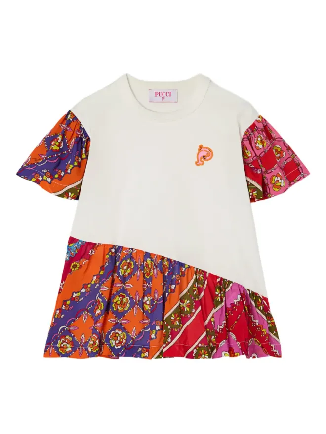 PUCCI Junior PUCCI Junior パッチワーク花柄プリントTシャツの商品画像
