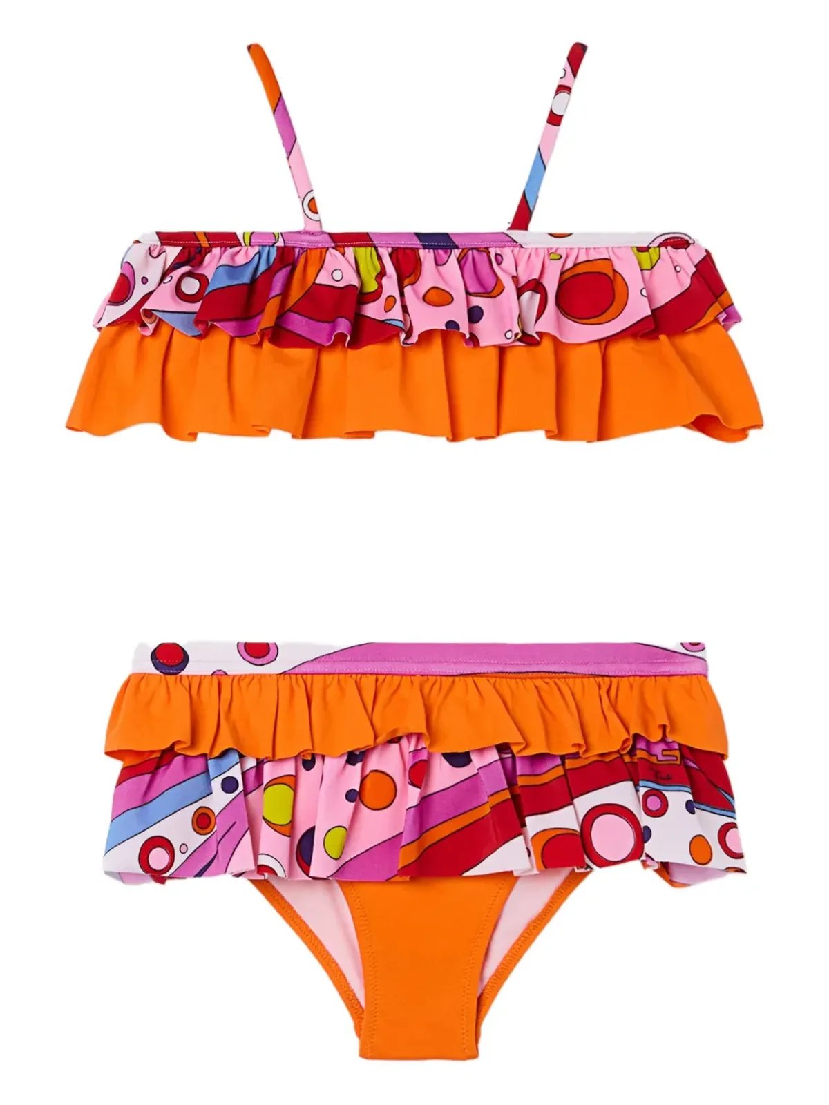 PUCCI Junior Fontaneプリントのフリル付きビキニ - 画像3