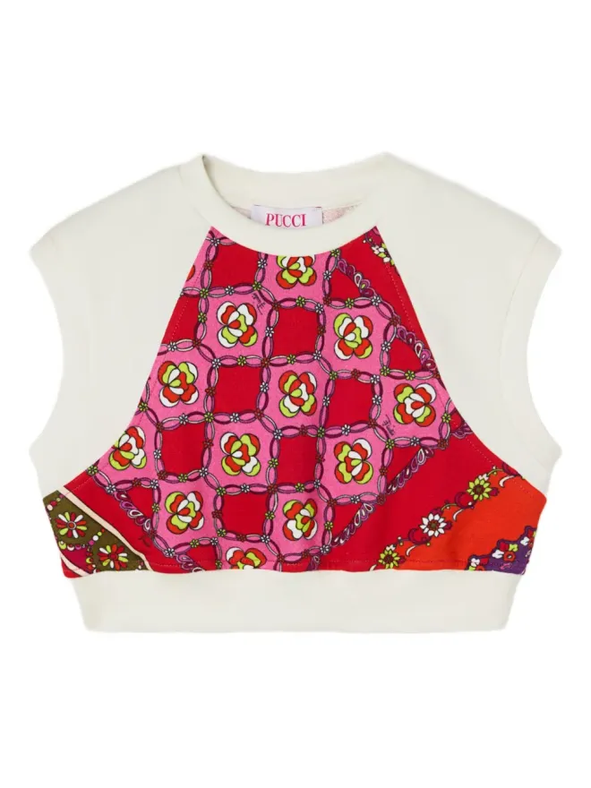 PUCCI Junior PUCCI Junior パッチワーク クロップトップの商品画像