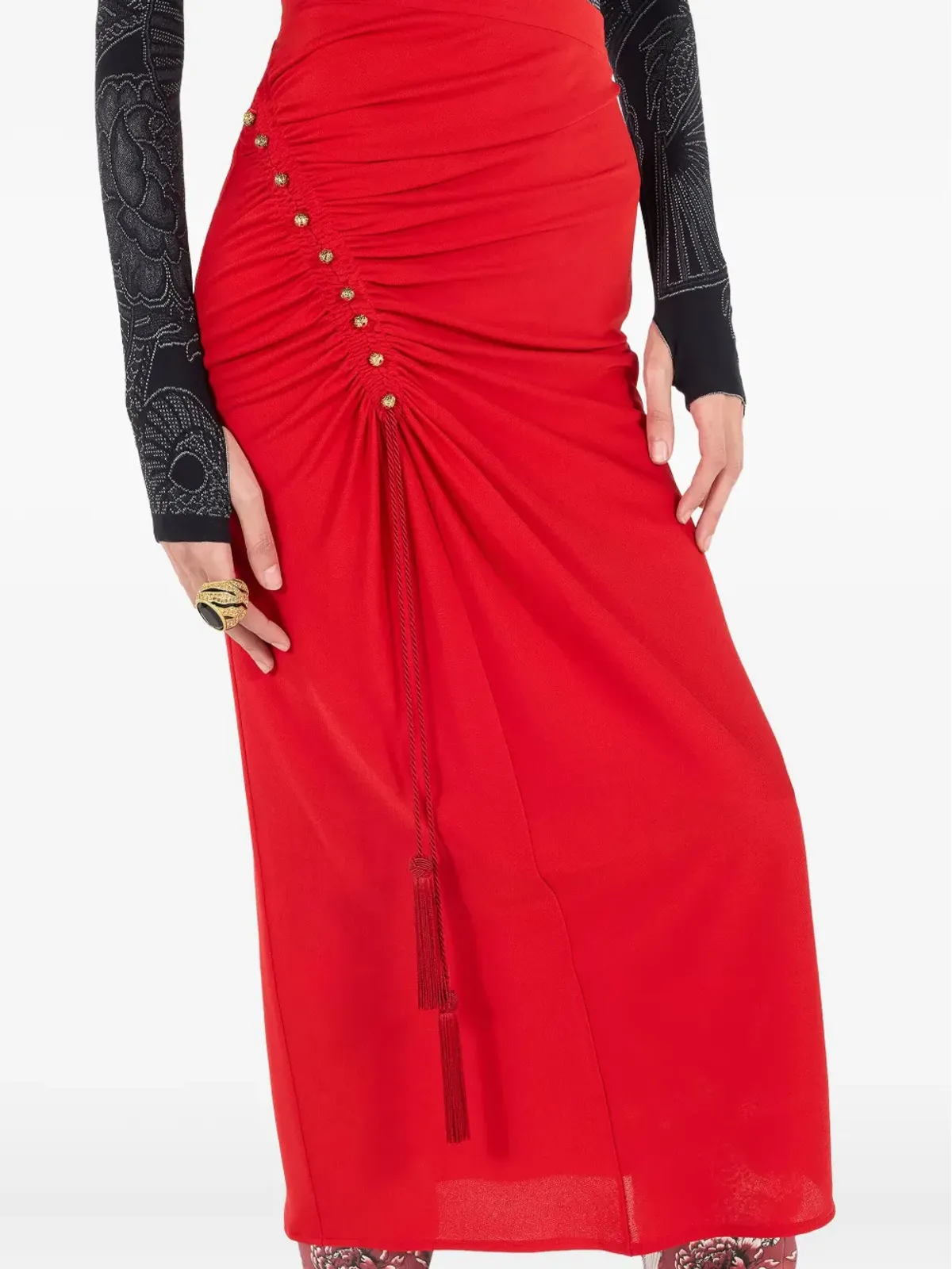 Roberto Cavalli ギャザー入りスカート - 画像5