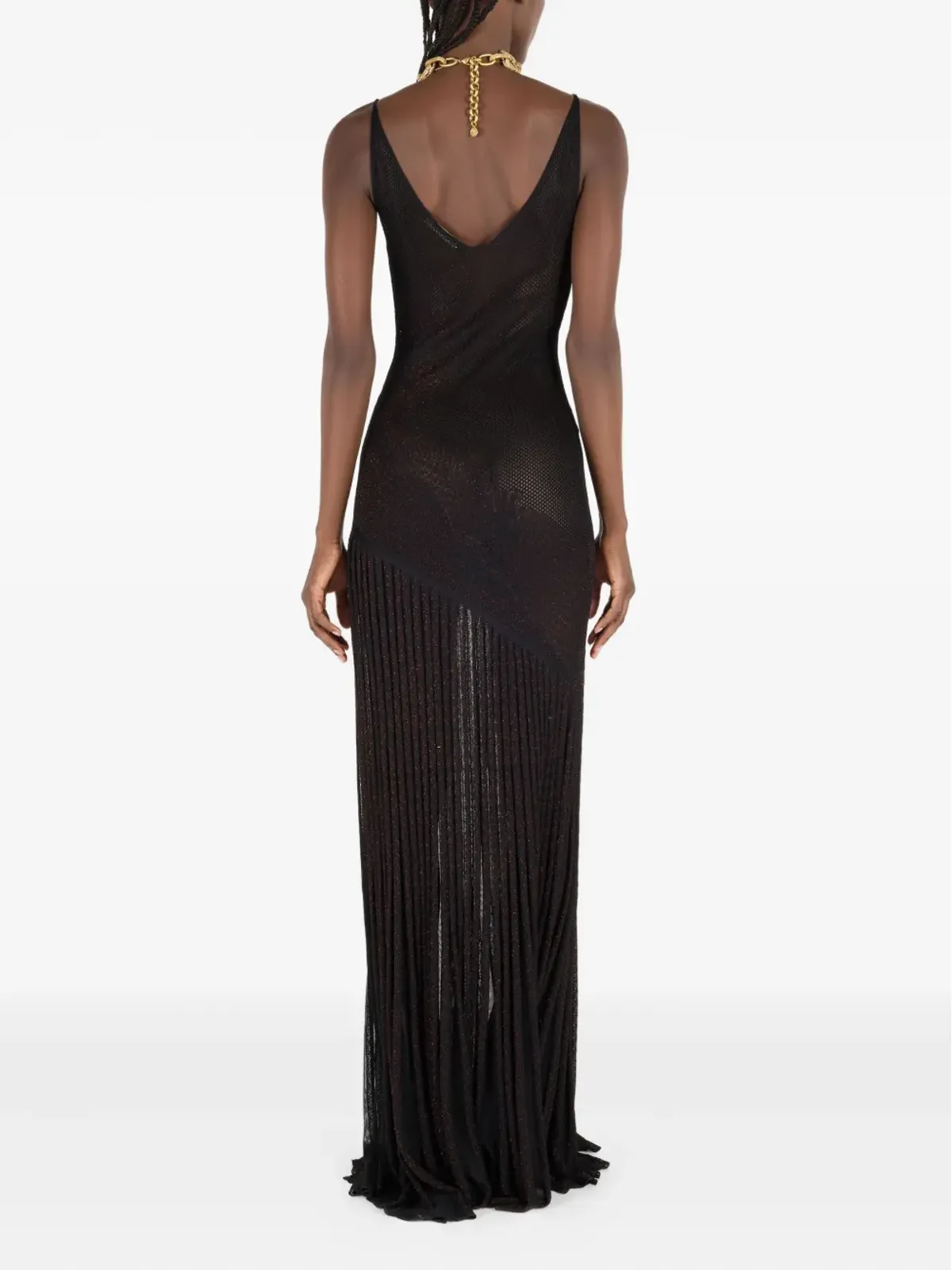 Roberto Cavalli ドラゴン柄プリーツドレス - 画像4