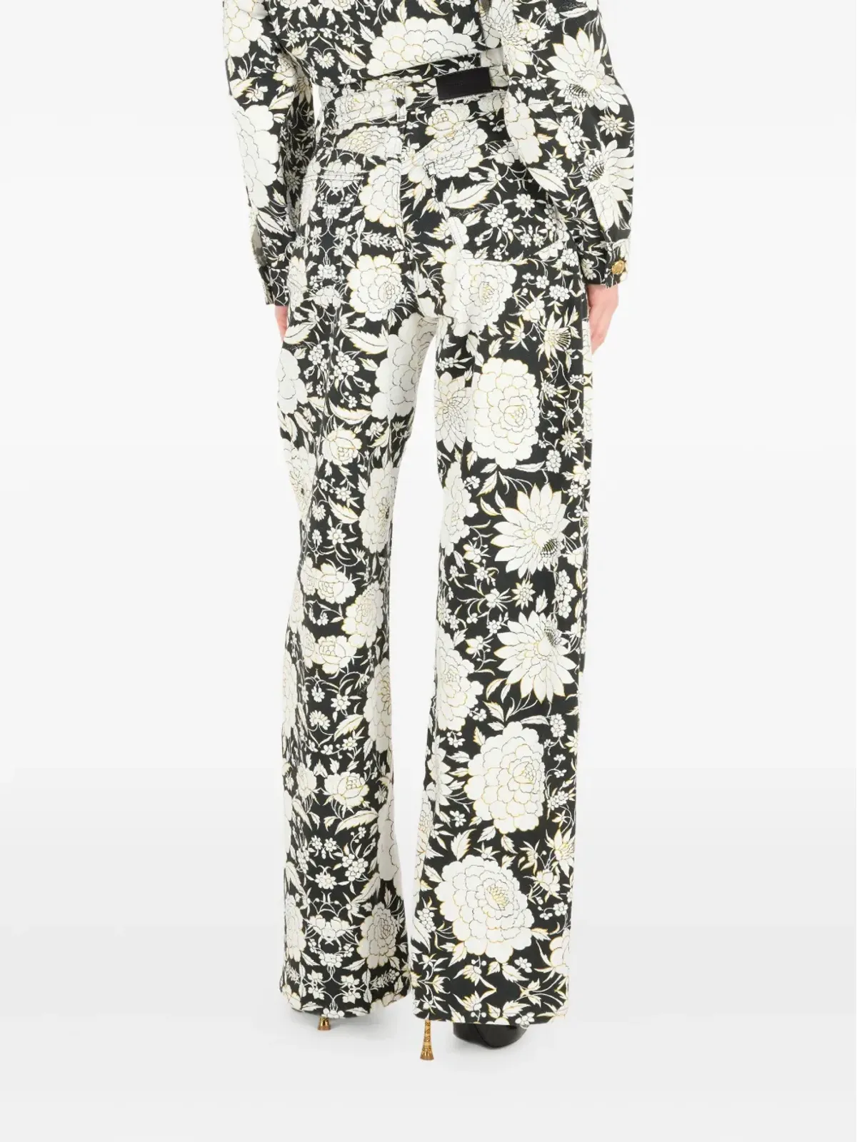 Roberto Cavalli 花柄プリントデニムパンツ - 画像4