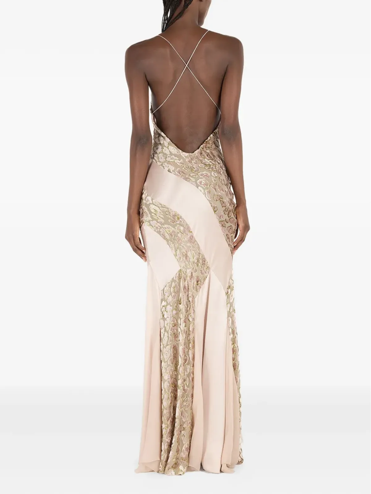 Roberto Cavalli カウルネックドレス ピンク - 画像4