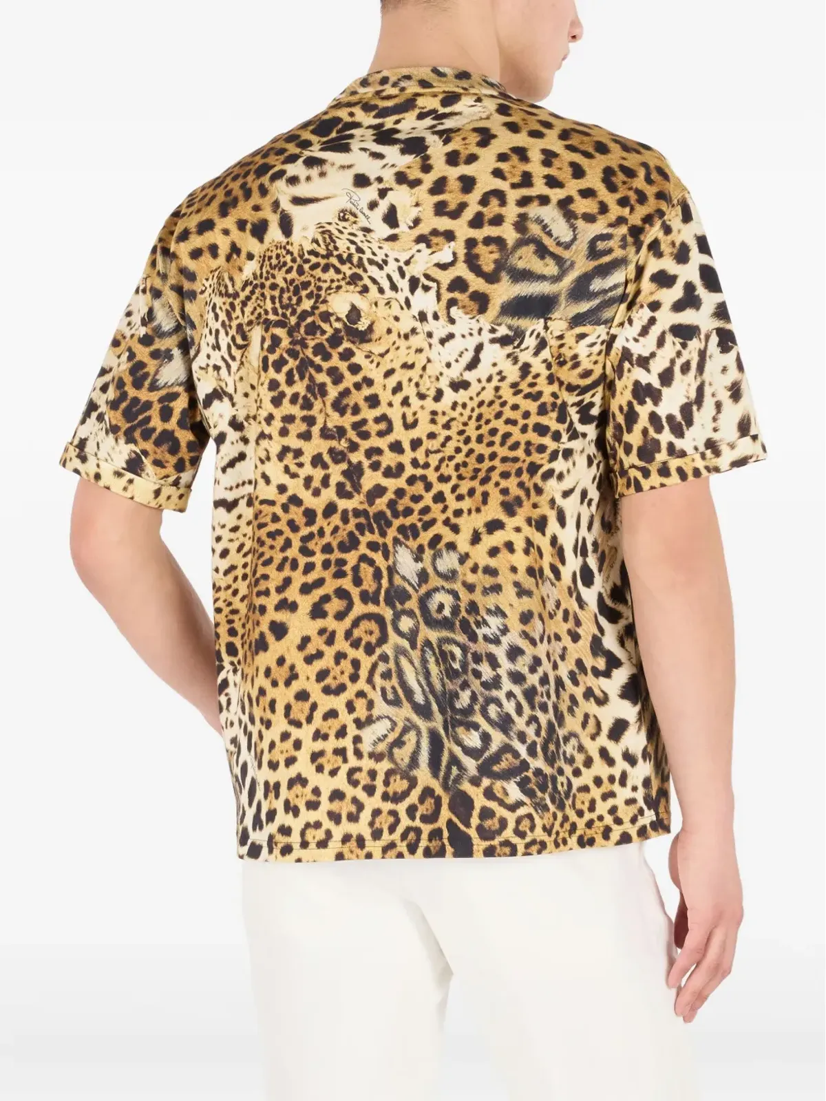Roberto Cavalli アニマルプリント コットン Tシャツ - 画像4