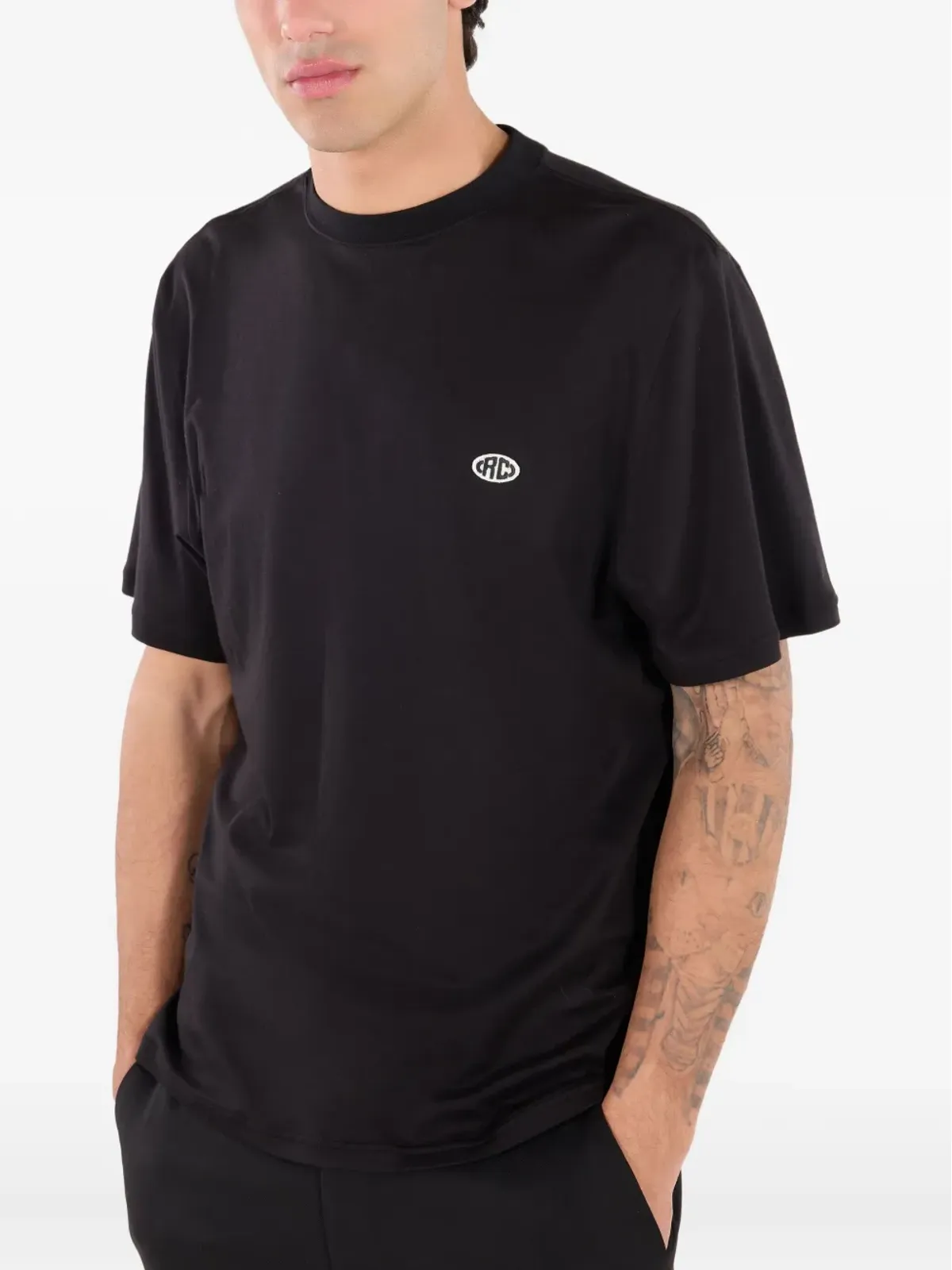 Roberto Cavalli ロゴパッチ Tシャツ ブラック - 画像4
