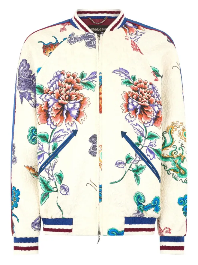 Roberto Cavalli Roberto Cavalli キルテッド ボンバージャケットの商品画像