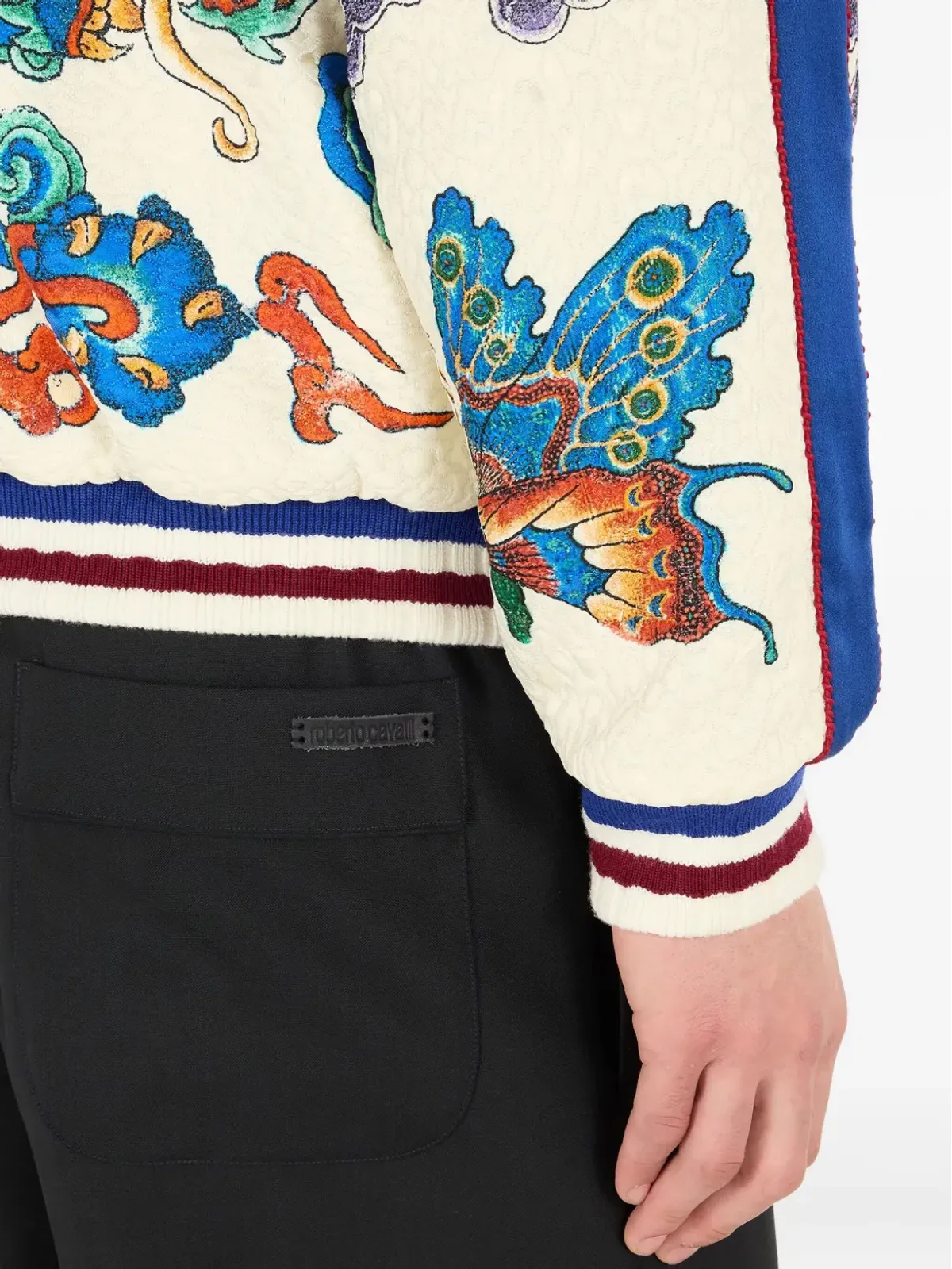 Roberto Cavalli キルテッド ボンバージャケット - 画像5