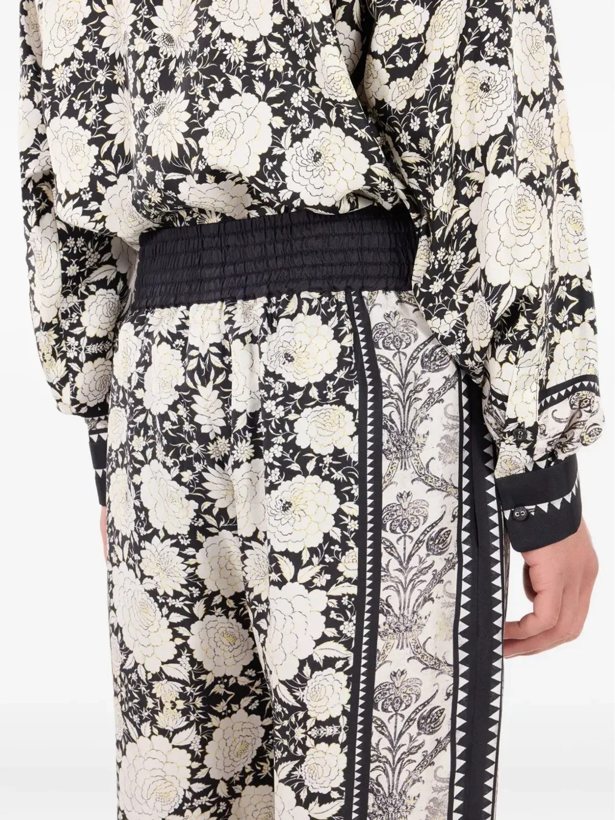 Roberto Cavalli フローラルプリント シルクパンツ - 画像5