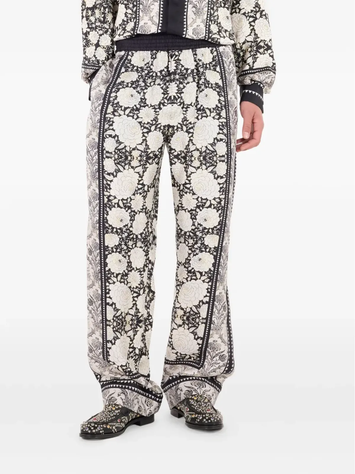 Roberto Cavalli フローラルプリント シルクパンツ - 画像3