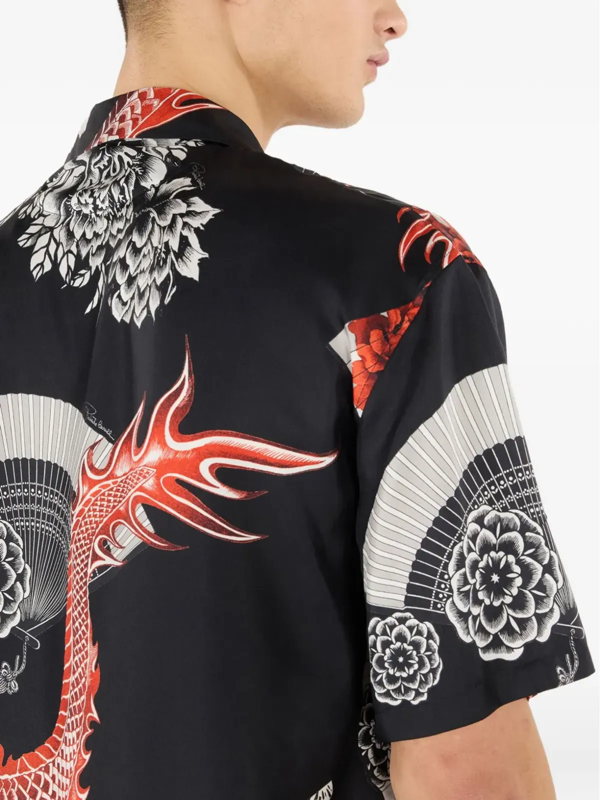Roberto Cavalli ドラゴンプリント シルクシャツ - 画像5