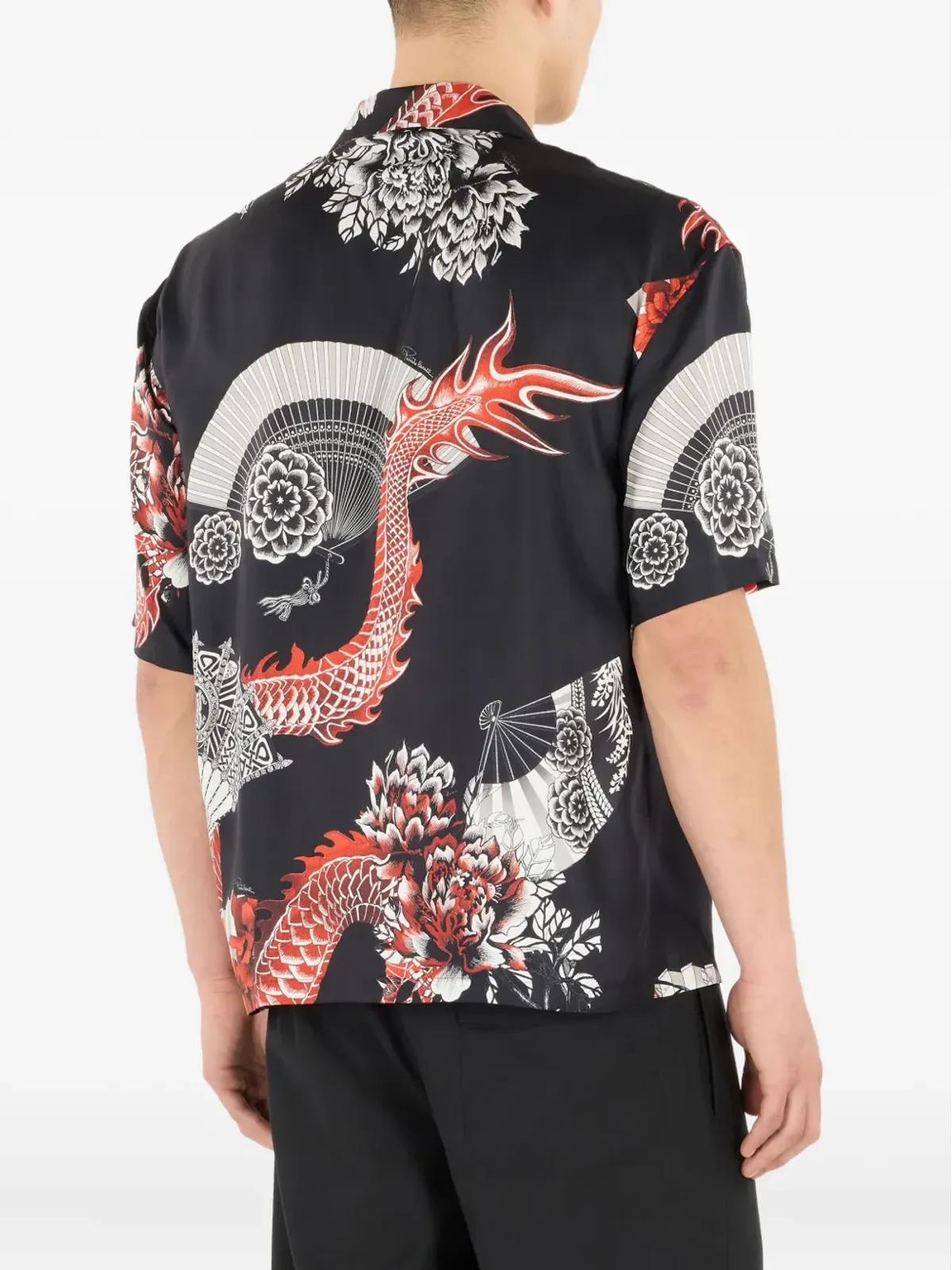 Roberto Cavalli ドラゴンプリント シルクシャツ - 画像4