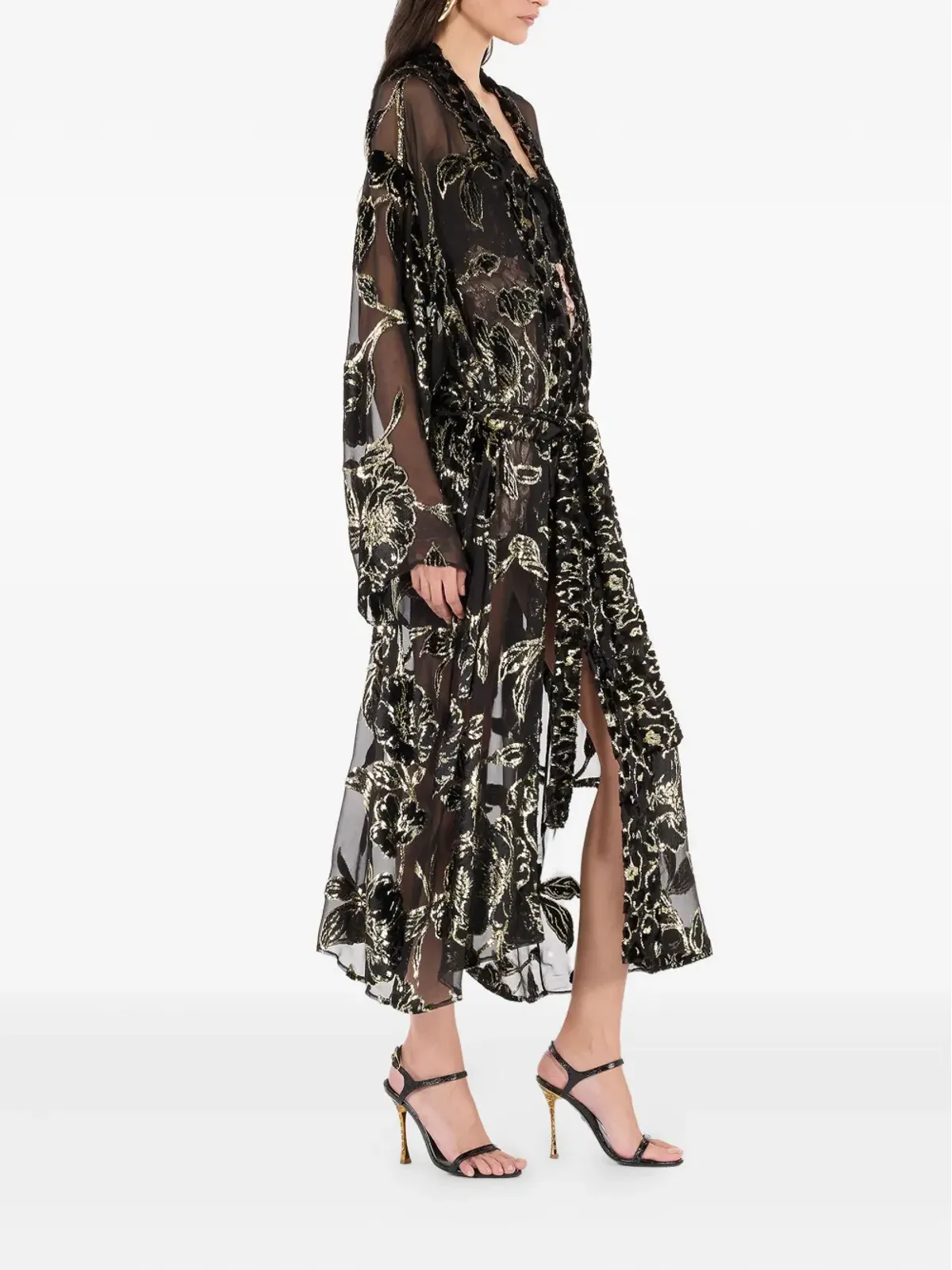 Roberto Cavalli 花柄刺繍のローブ - 画像2