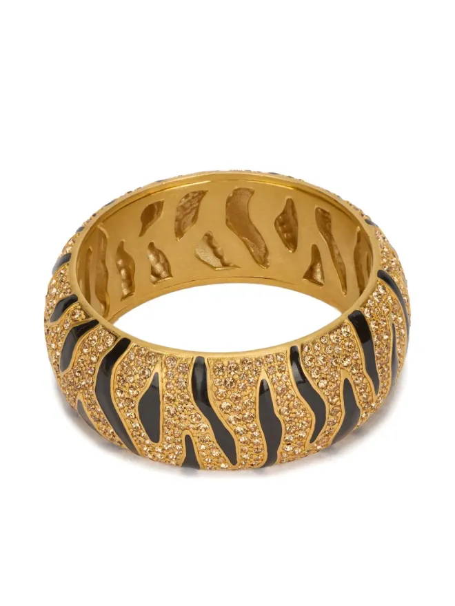 Roberto Cavalli Roberto Cavalli クリスタル装飾 タイガーストライプ ブレスレット ゴールドの商品画像