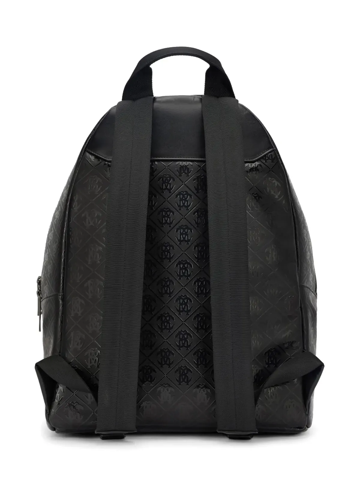 Roberto Cavalli Mirror Snake Monogram-embossed バックパック - ブラック - 画像3