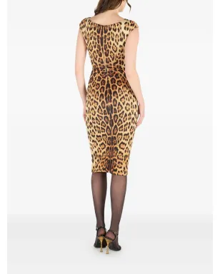 Roberto Cavalli ジャガー柄ノースリーブドレス - サムネイル4