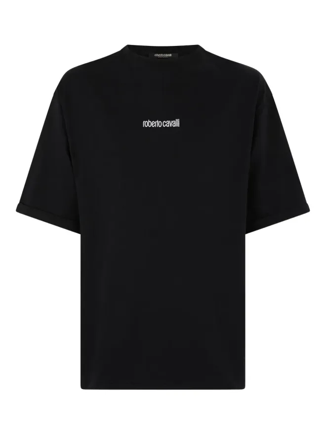 Roberto Cavalli Roberto Cavalli タイガープリント Tシャツ ブラックの商品画像