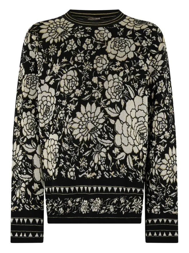 Roberto Cavalli Roberto Cavalli 花柄ウールセーターの商品画像