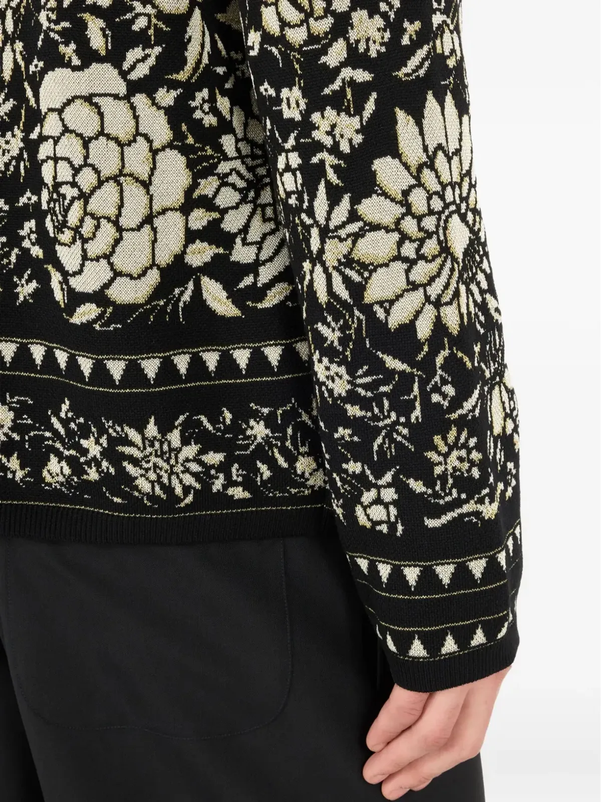 Roberto Cavalli 花柄ウールセーター - 画像5