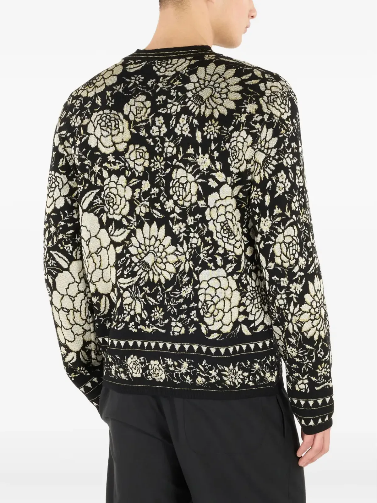 Roberto Cavalli 花柄ウールセーター - 画像4