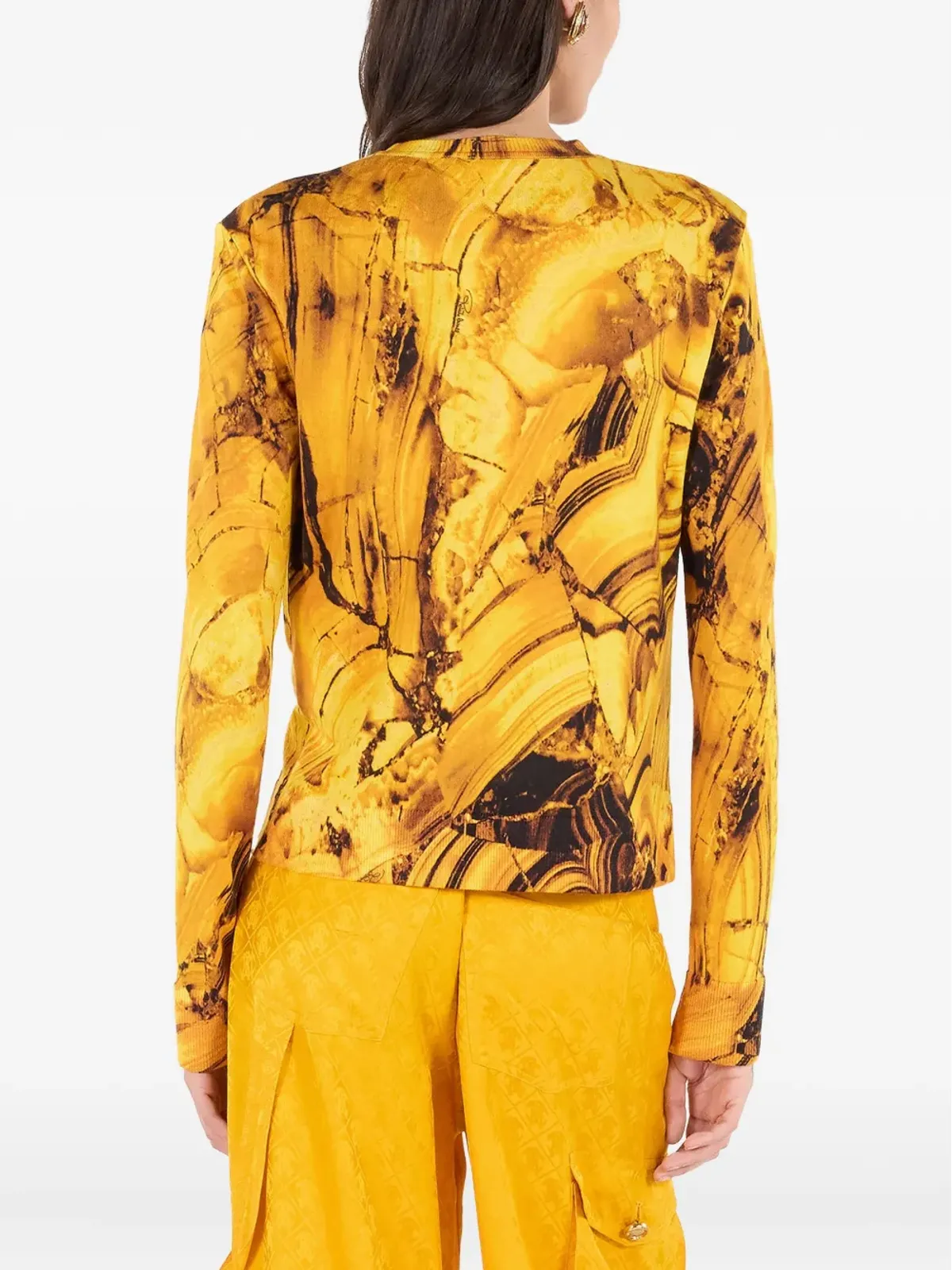 Roberto Cavalli プリントボタンカーディガン - 画像4
