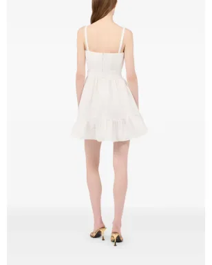 Roberto Cavalli モノグラムプレート ティアード ドレス - White - サムネイル4