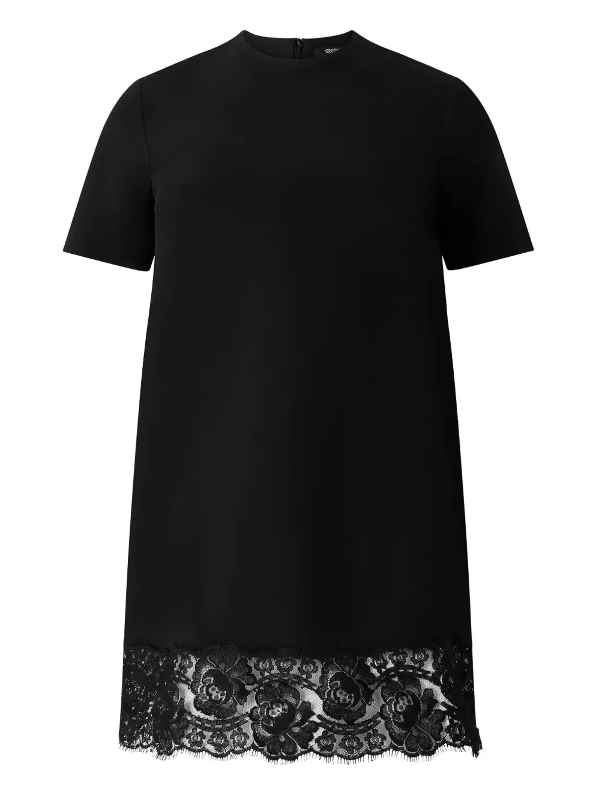 Roberto Cavalli レースヘムミニドレス ブラック - 画像1