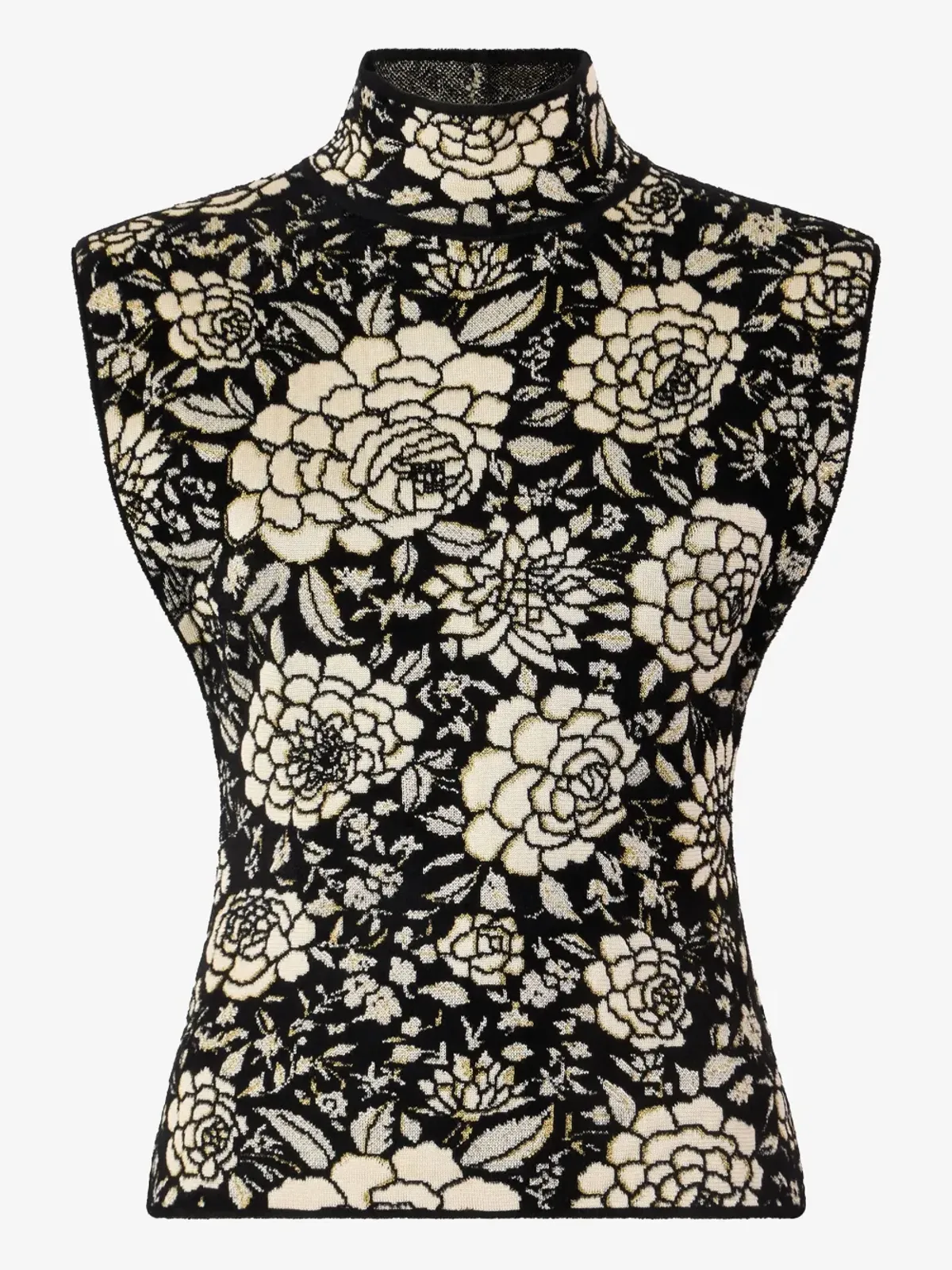 Roberto Cavalli 花柄モチーフのハイネックトップ - 画像1