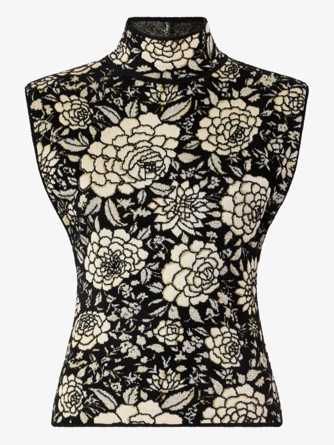 Roberto Cavalli Roberto Cavalli 花柄モチーフのハイネックトップの商品画像