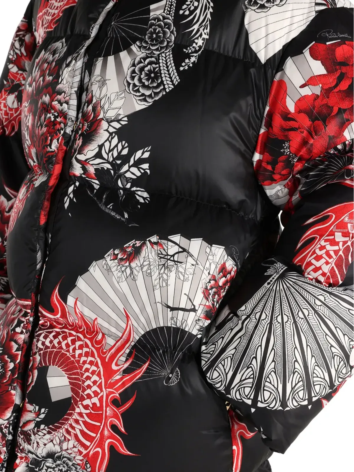 Roberto Cavalli ドラゴンプリント オーバーサイズ コート - 画像5