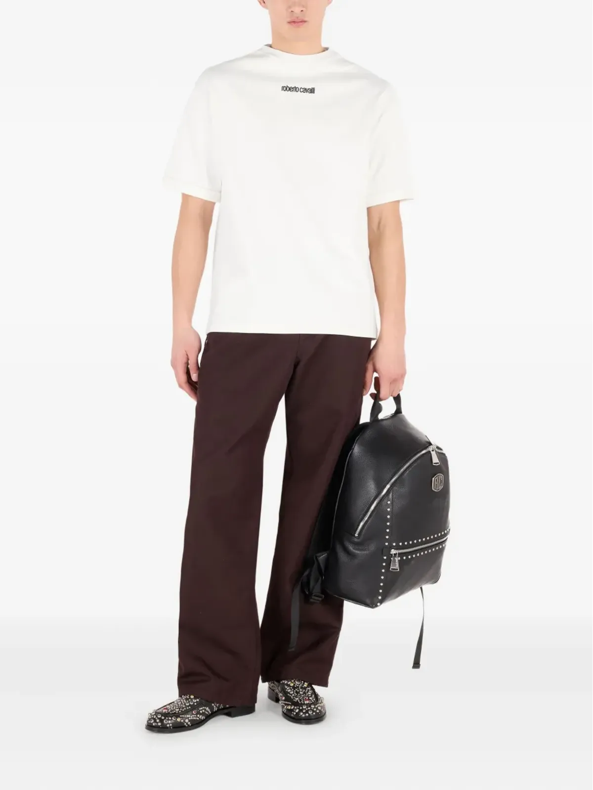 Roberto Cavalli ロゴディテール Tシャツ - 画像2